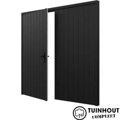 Plaatdeur Hardhout Okoumé Zwart dubbel XL 1200 x 2115 mm