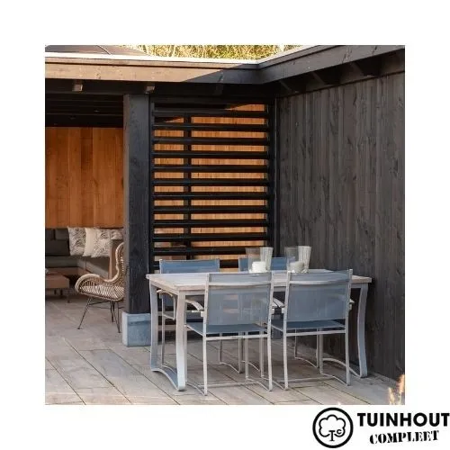 Louvre paneel zwart horizontaal draaibaar 1630 x 2200 mm