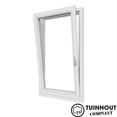 Draai/Kiep raam Meranti Wit linksdraaiend 700 x 1285 mm