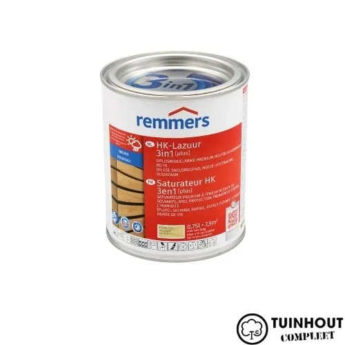 Remmers HK-Lazuur Plus gitzwart 0,75L