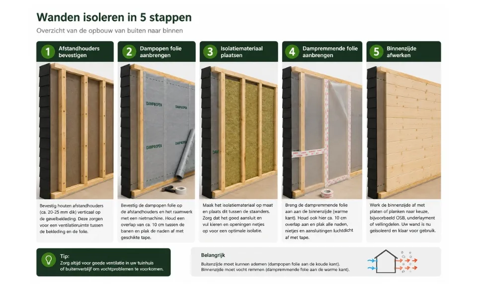 5 stappenplan isolatie