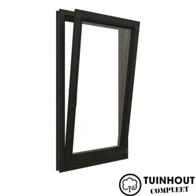 Draai/Kiep raam Meranti Zwart rechtsdraaiend 700 x 1285 mm