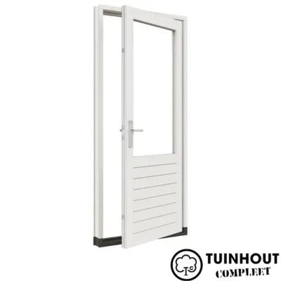 Stapeldorpeldeur Meranti Wit rechtssdraaiend 930 x 2169 mm