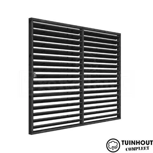 Louvre paneel zwart horizontaal draaibaar 2760 x 2200 mm