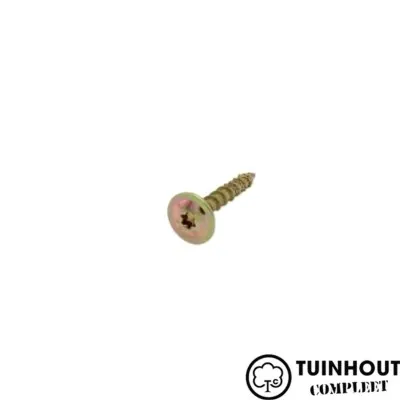 Schotelkopschroef geel verzinkt 8.0 per doos