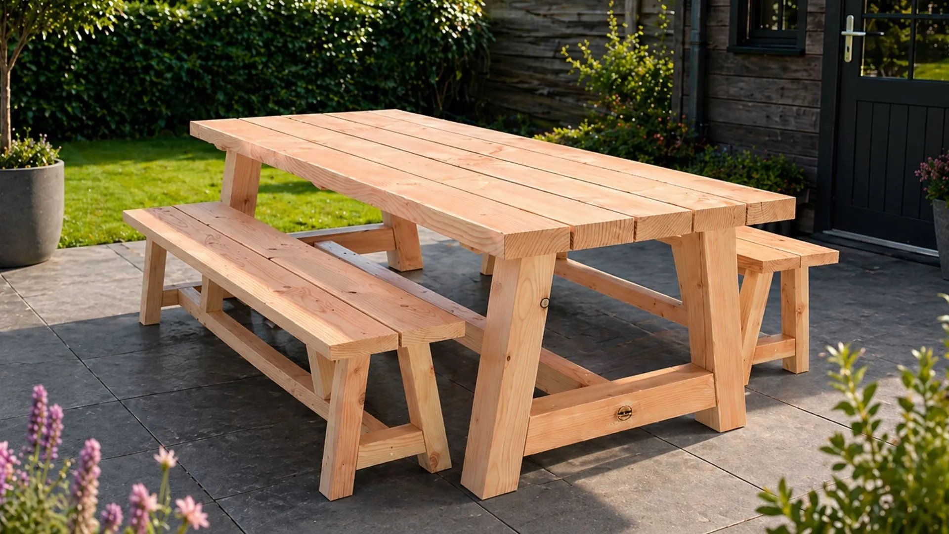 Douglas tafel met A-poot