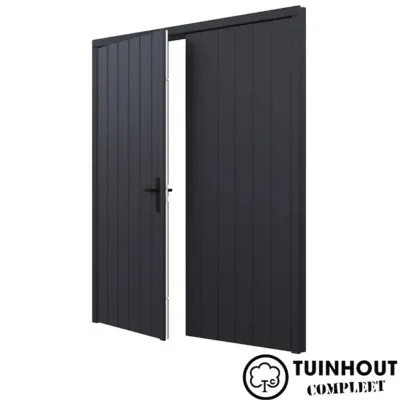 Plaatdeur Hardhout Okoumé Zwart dubbel 930 x 2115 mm