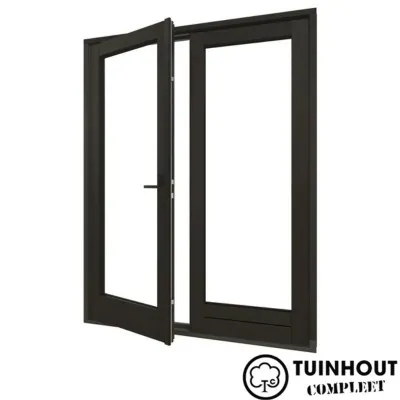 Stapeldorpeldeur Meranti Zwart dubbel 834 x 2169 mm