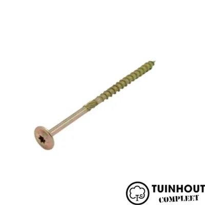 Schotelkopschroef geel verzinkt 8.0 per stuk