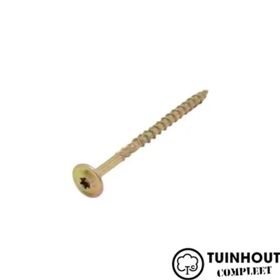 Schotelkopschroef geel verzinkt 8.0 per stuk