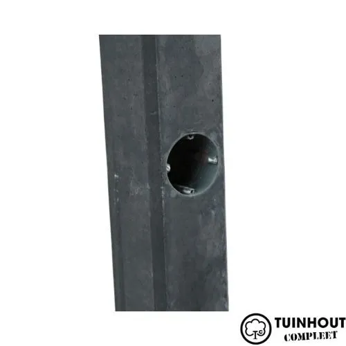 Betonpaal antraciet stopcontactpaal diamantkop 10 x 10 x 275 cm tussen model