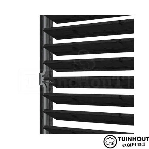 Louvre paneel zwart horizontaal draaibaar 2760 x 2200 mm