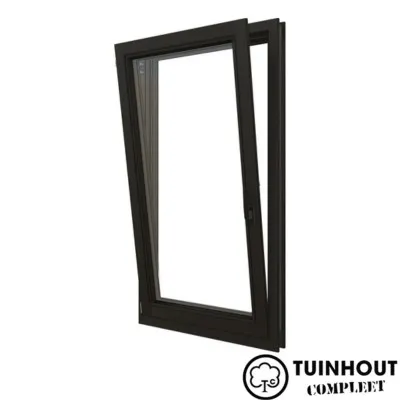 Draai/Kiep raam Meranti Zwart linksdraaiend 700 x 985 mm