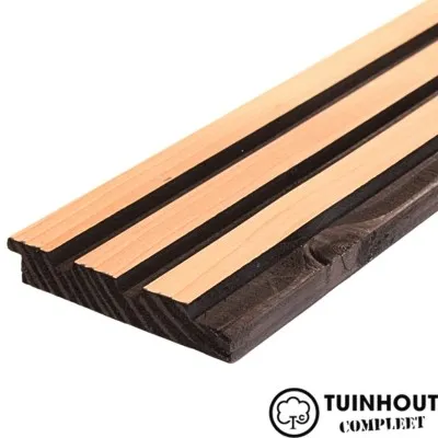 Douglas Rhombusprofiel Triple 25 x 140 mm WB 130 mm - Two-tone Zwart/Douglas