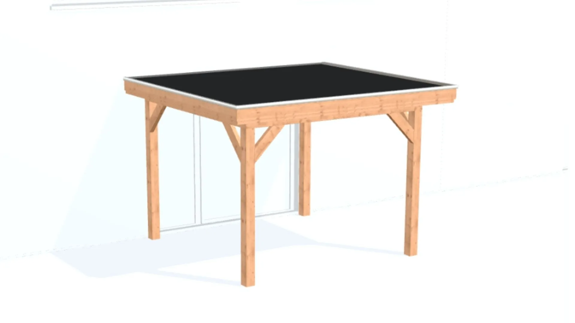 Douglas aanbouw veranda - Comfort met overstek geschaafd