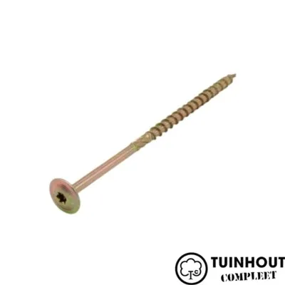 Schotelkopschroef geel verzinkt 8.0 per stuk